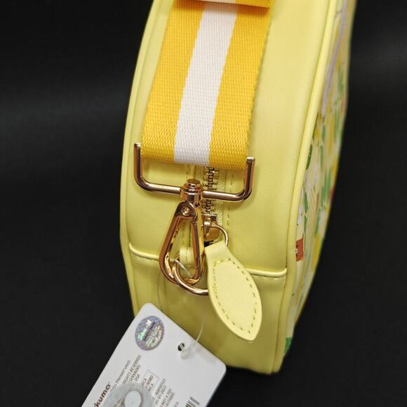 San-X Rilakkuma Bear Lemon Purse Crossbody Pouch Bag with Strap Yellow Green NWT - Picture 3 of 10